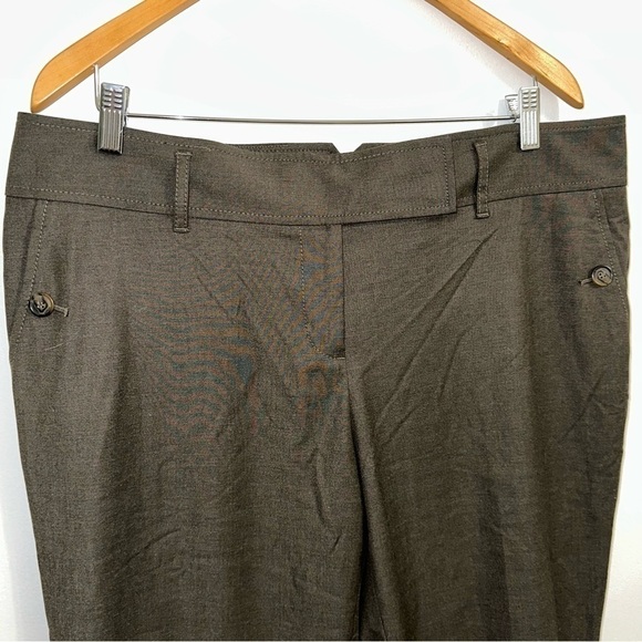 Ann Taylor Loft Cropped Dress Pants size 14 in dark green - Picture 3 of 11